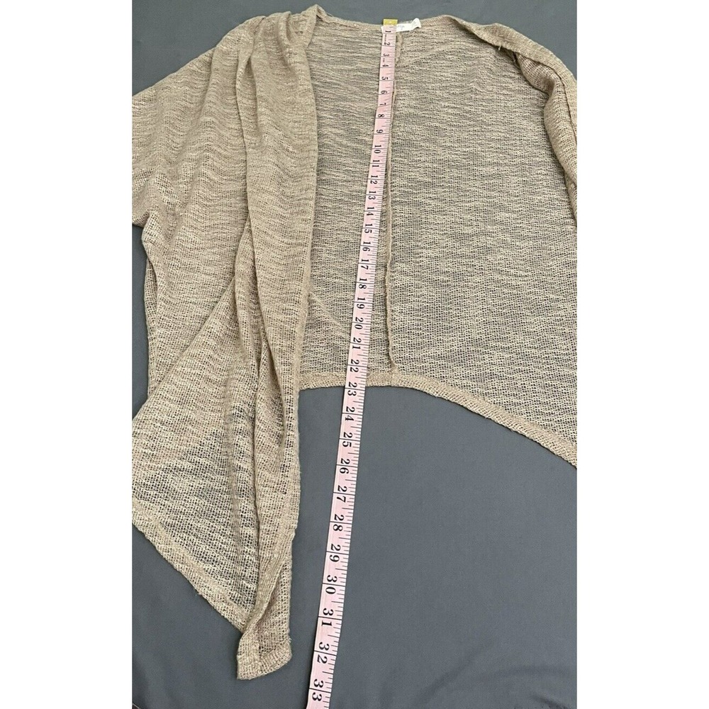 Heart Hips Women's Cardigan Brown S Small Short Sleeve Lightweight Breathable - Picture 7 of 7